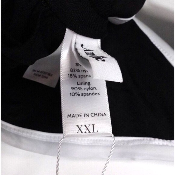 *Andie Swim The Cove Top V Neck Swimwear Black/White Sz XXL New with Tags AT157 - Picture 5 of 6